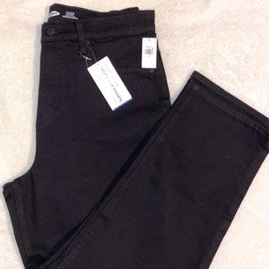 Old Navy Extra High-Waisted Sky-Hi Straight Black Jeans